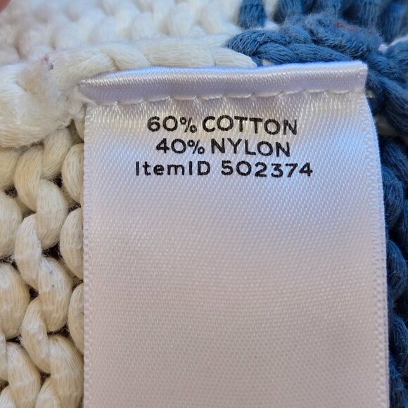 NWOT L.L. Bean Signature Striped Chunky Knit Fisherman's Sweater XS - Picture 6 of 6